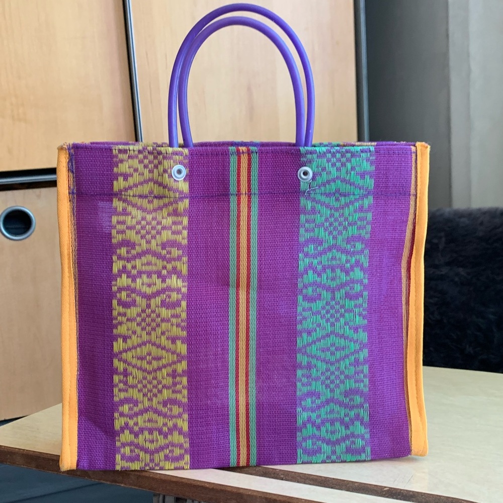 Bright Color Small Plastic Tote Bag Kids New - Picture 8 of 10